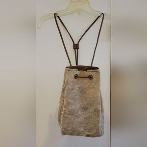 Strada Beige and Brown Women's Backpack